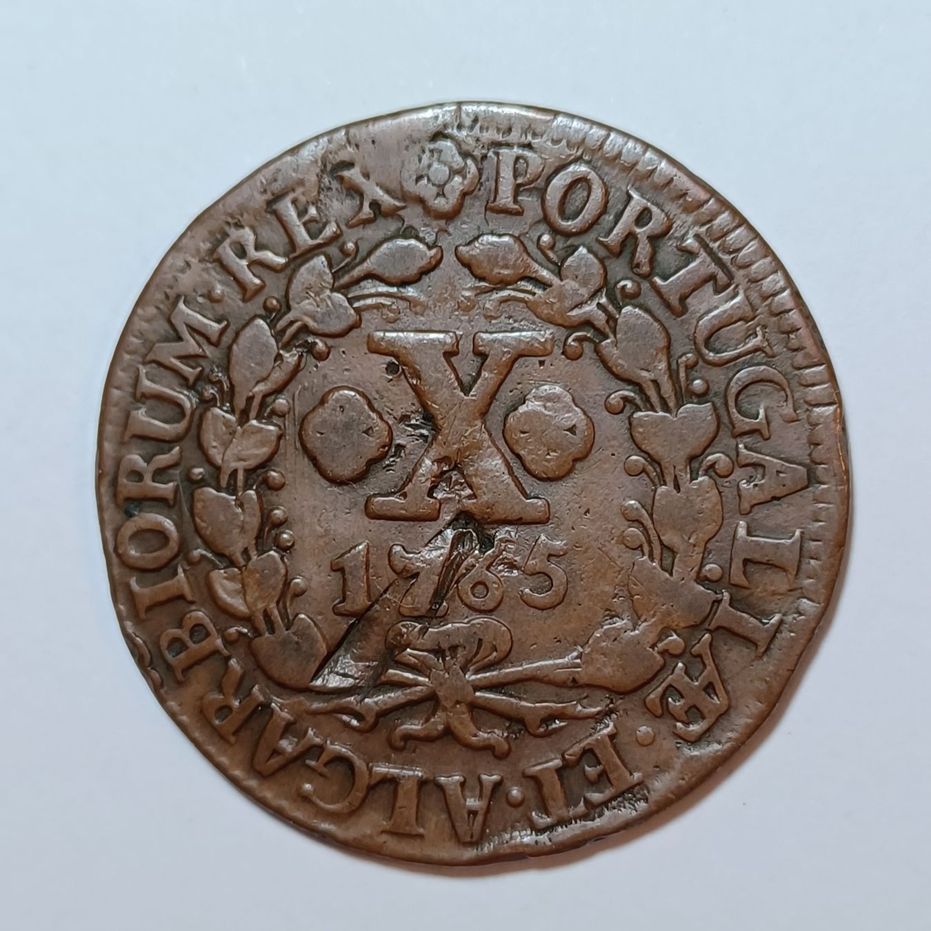 Alle Münzen: 10 Reis 1765 Portugal – Gebraucht aus Pfäffikon ZH von Welt_Muenzen