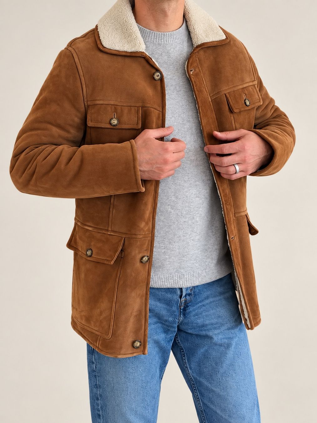 Jacken: Echte Shearling-Jacke in Cognac – Gebraucht aus Chene Bougeries von swiss_beats 5