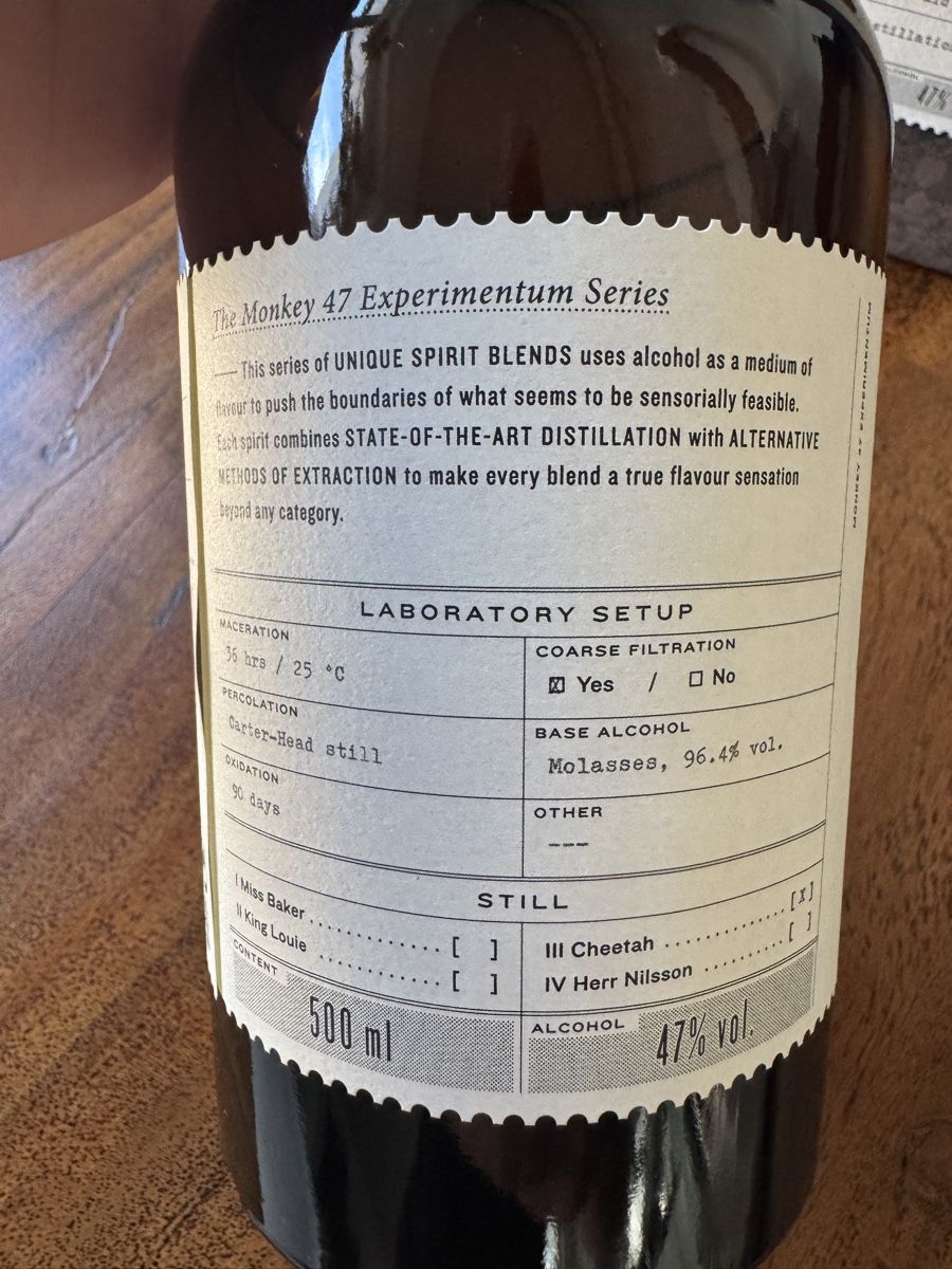Spirituosen: Monkey 47 Experimentum Series Zurich – Neu und originalverpackt aus Herrliberg von Dille44 3