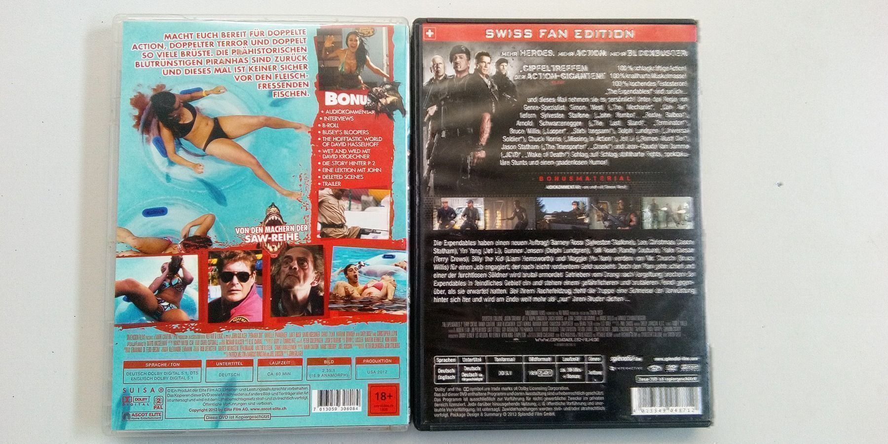 Tutti i DVDs: DVD: PIRANHA 2 und The Expendables 2 – Usato da Eschenbach SG venduto da sternen4 1