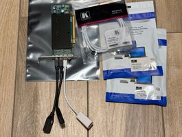 Matrox M9148 LP PCIe 1GB – 4x Mini-DP + Adapter & Kabel Set