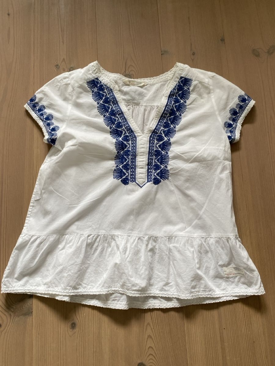 Odd Molly Camicette: Odd Molly Tunika Gr.2) - weiss, blau - Top Zustand! – Usato da Nänikon venduto da Hannelorete