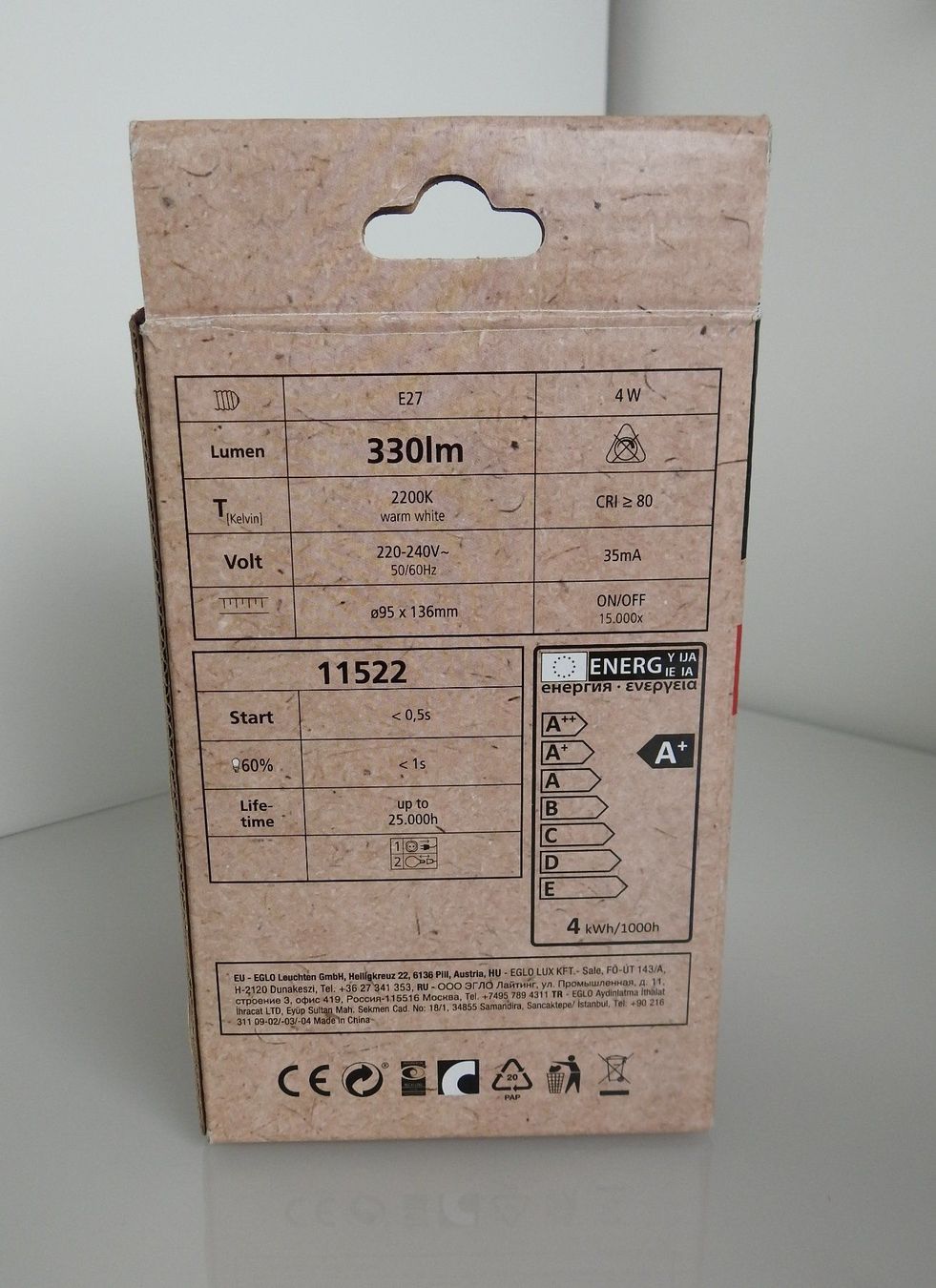 Eglo Lampade: Leuchtmittel: Vintage LED E27, 4W, 330lm - NEU – Nuovo e nell'imballaggio originale da Zürich venduto da Piki7 2