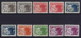 Österreich 1925 Flugpost Serie postfrisch mit Falzspuren