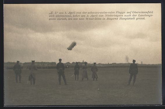 Foto & Poster: Reichsluftschiff Zeppelin Z 1 steuert da – Usato da Berlin venduto da bartko-reher