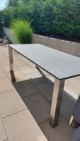 Gartentisch Aletsch Edelstahl Granit schwarz