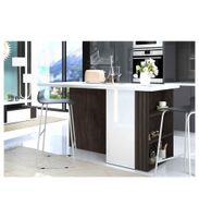 Îlot de cuisine avec 2 chaises. Kitchen island with 2 chairs
