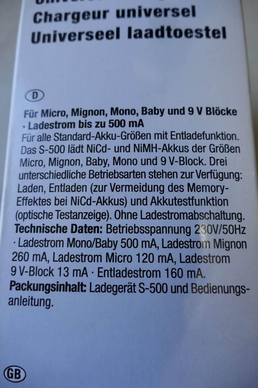 Akkus & Batterien: Basetech Universal Ladegerät S-500 / Neuwertig – Neu (gemäss Beschreibung) aus Wilchingen von allant2004 1