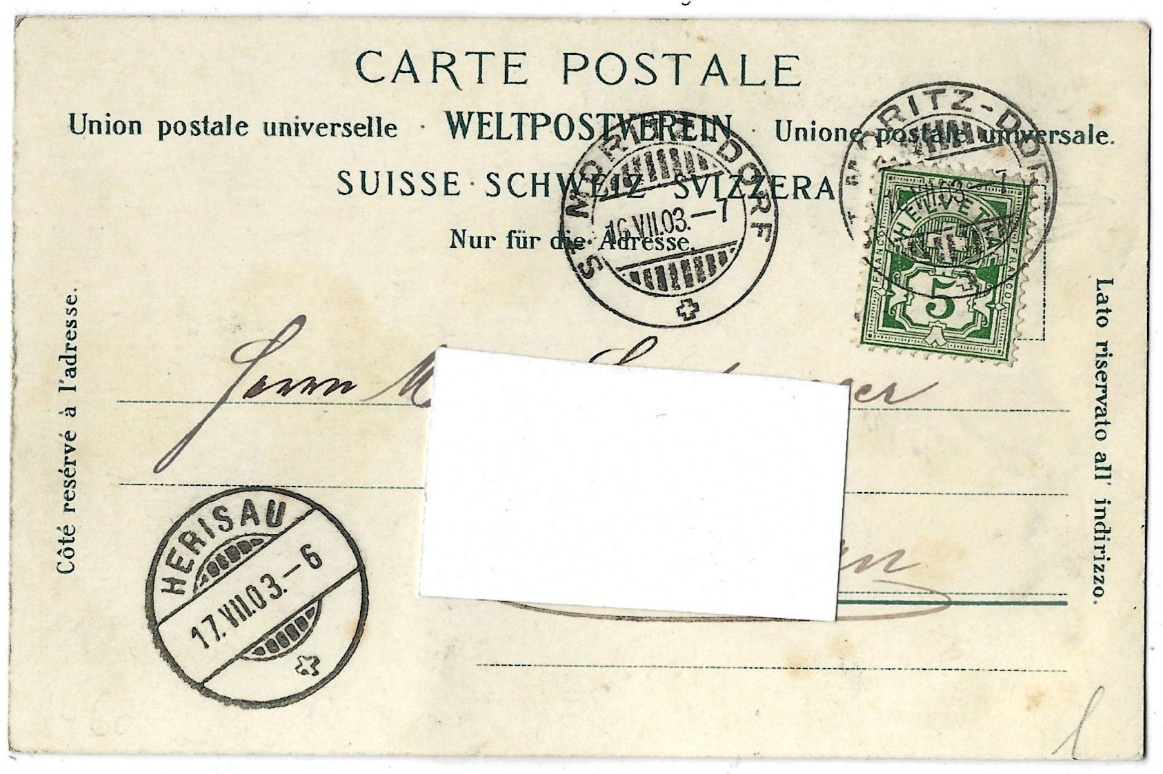 Cartoline postali: St.  Moritz - Bad.   Hotel  Victoria. – Usato da Bütschwil venduto da Jackson1A 1