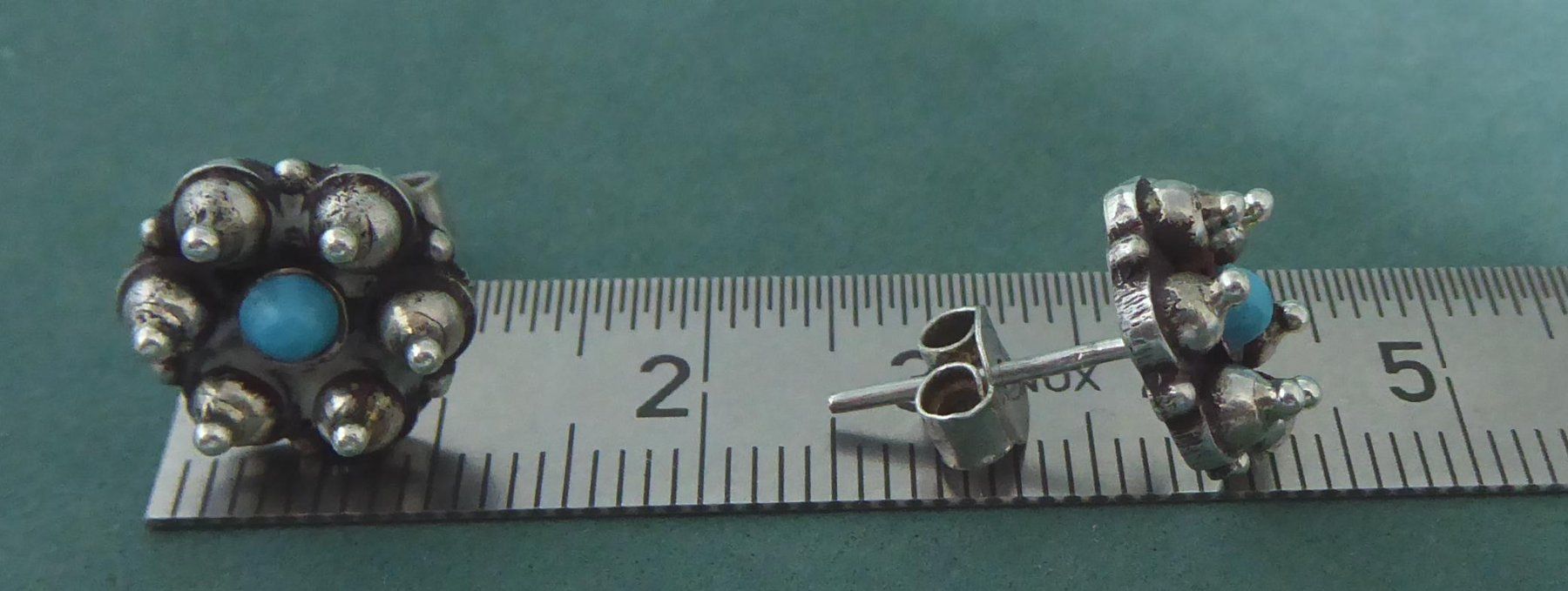 Orecchini pendenti & Orecchini a lobo: Ohr Ringe / Stecker 925 Silber mit synthetischem Steinchen – Usato da Muri AG venduto da silvermouse007 2