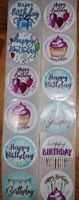 50x "Happy Birthday" Stickers
