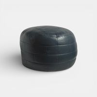 Patchwork Hocker, Blau