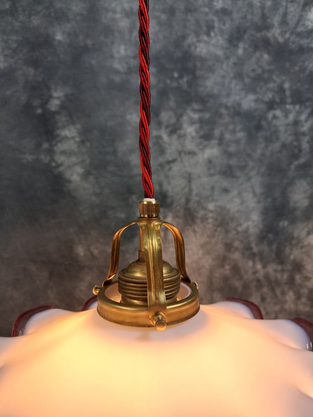 Lampade: Antike Hänge Lampe – Usato da Winterthur venduto da lampenretter 2