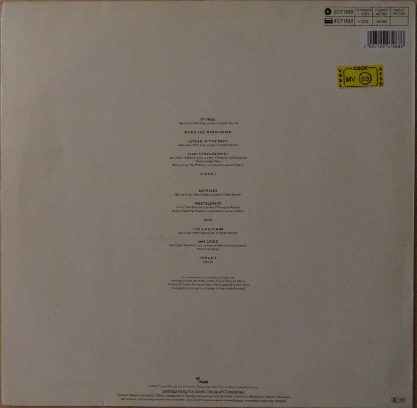 Dischi in vinile: MIDGEURE - The Gift – Usato da Neftenbach venduto da Verk13 1