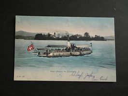 Postkarte Schiff Insel Ufenau Speer1903  (P72)