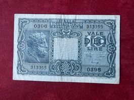 ITALIA - DIECI LIRE 23 Novembre 1944 - Bellissimo/Sehr schön