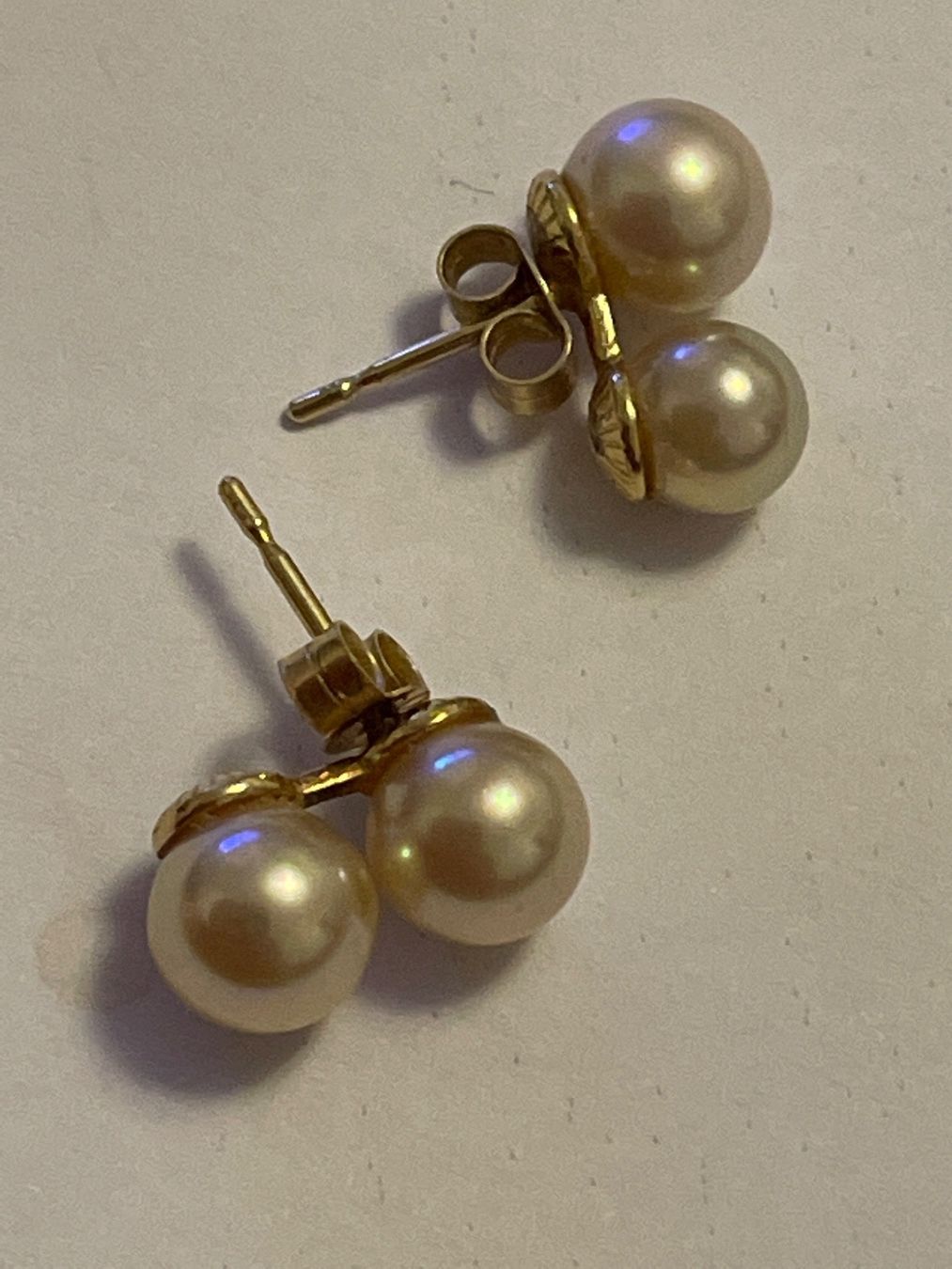 Boucles d'oreille: Boucles d’oreilles en or 18c avec perles – D'occasion à Montreux par Pipo7878