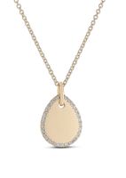 Collana e pendente in oro rosa con diamanti naturali