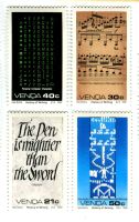 Briefmarken "Kalligrafie, Notenschlüssel". Venda