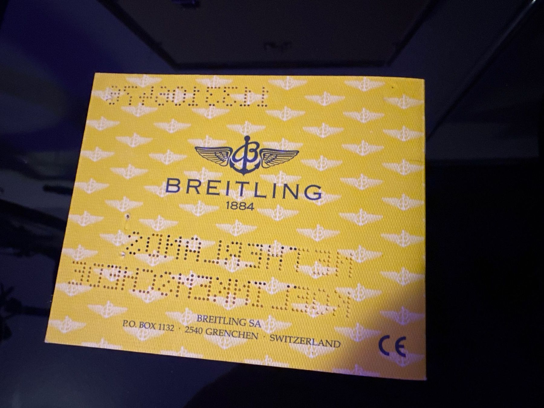Breitling Orologi: Breitling Warranty Manual aus 1996 – Usato da Rüti ZH venduto da Oldexplorer 2