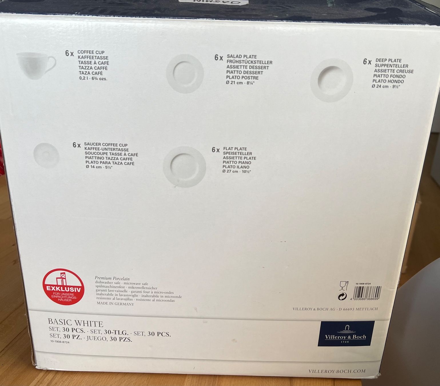 Villeroy & Boch Geschirrsets: Basic White Villeroy & Boch Geschirr Set – Gebraucht aus Herisau von Nimsajg 1
