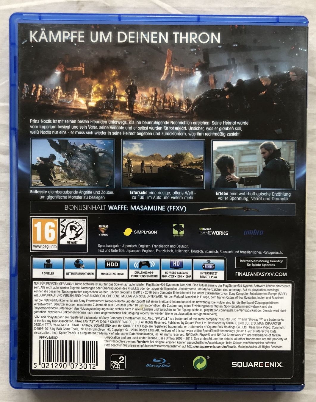Giochi: PS4 - Final Fantasy XV [Day One Edition] – Usato da Schaffhausen venduto da durruti 2