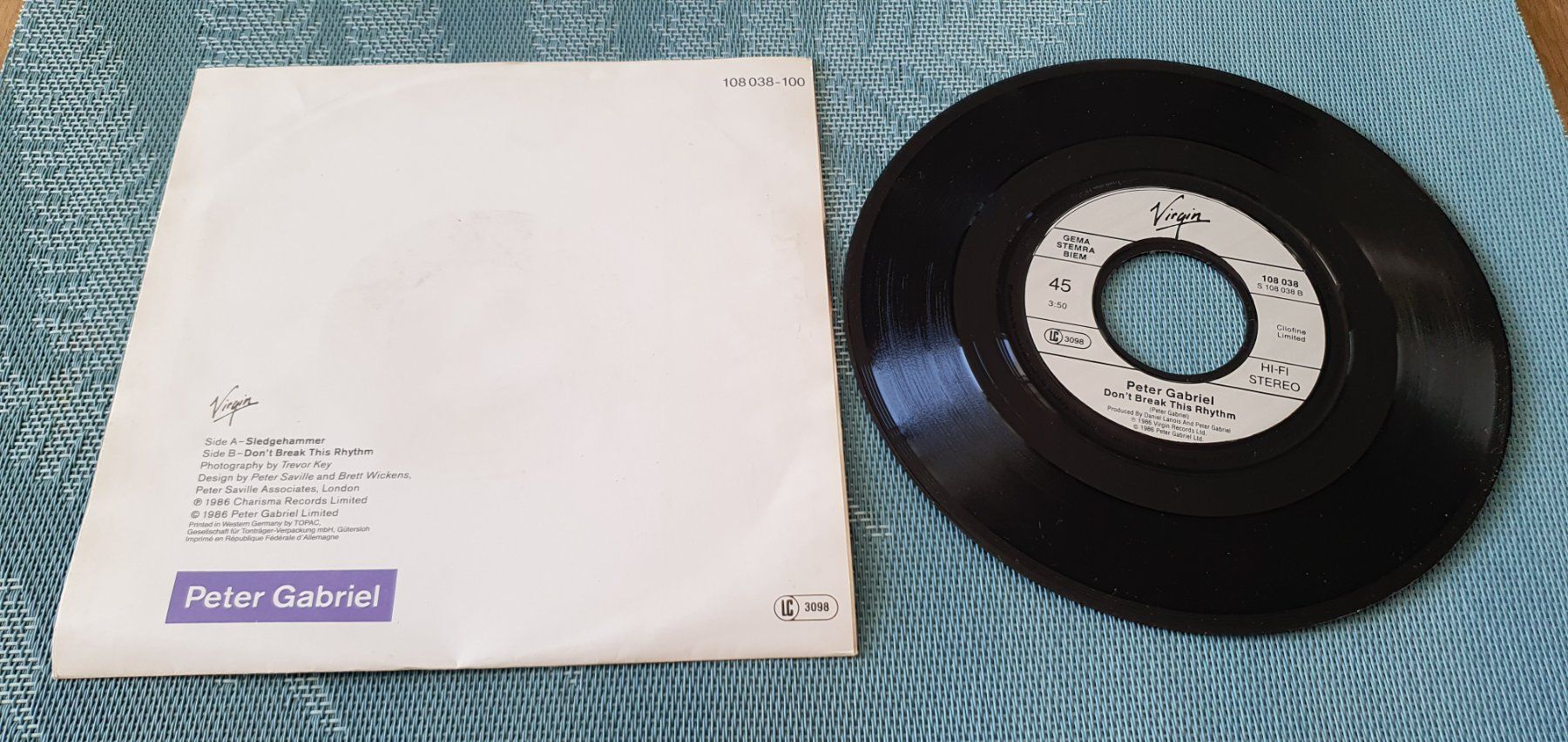 Vinyles: PETER GABRIEL, Sledgehammer, 7"Single, TOP! – D'occasion à Kreuzlingen par Cdschlumpf 1