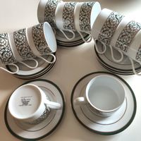 Service à thé / café avec sous tasses (assiettes à dessert)