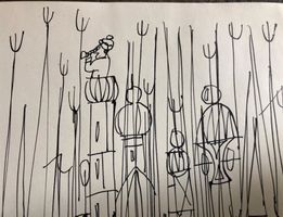 HANS FISCHER Original Zeichnung "TANGER"  - Unikat!
