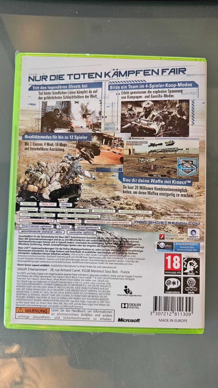 Giochi: Ghost Recon Future Soldier Xbox 360 Game – Usato da Koppigen venduto da Kellerfundsachen 2