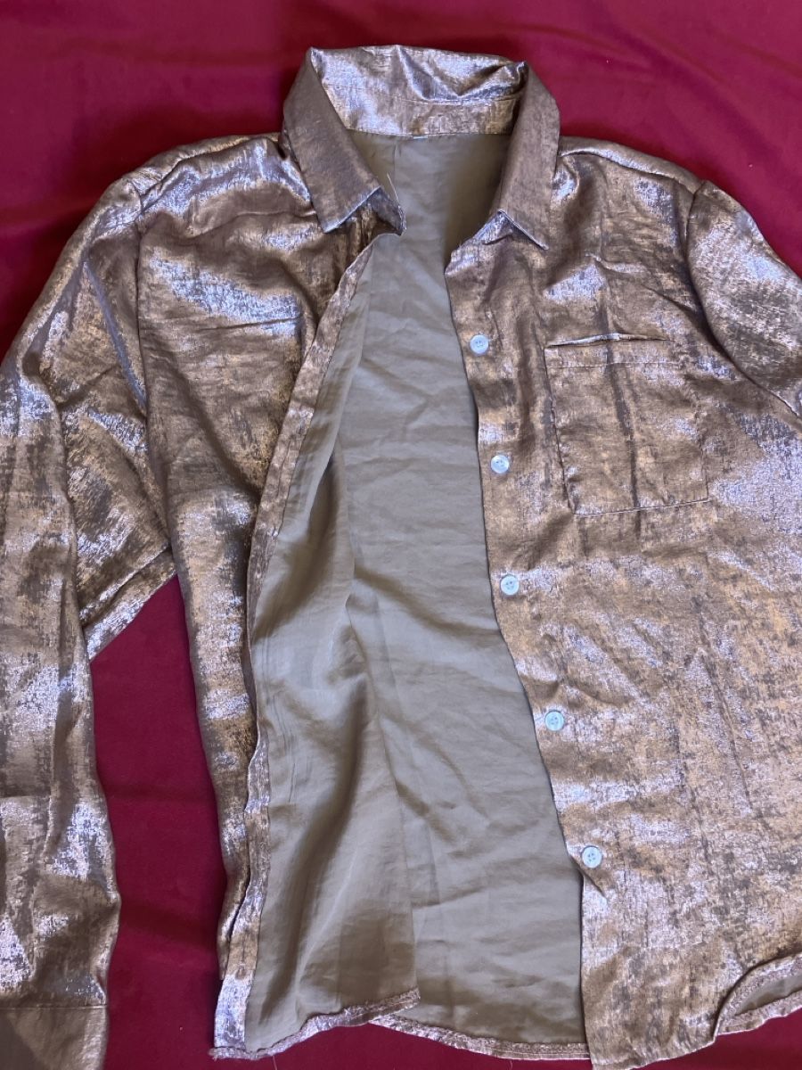 Blusen: Hemdbluse glänzend braun Groesse M neuwertig – Gebraucht aus Muralto von jac_hkz5 4