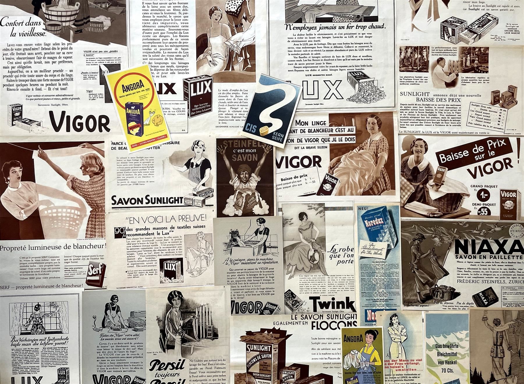 Grafica & Litografie: Waschmittel / Lessive - 38 alte Werbungen / Publicités – Usato da Savagnier venduto da Ne2065 3