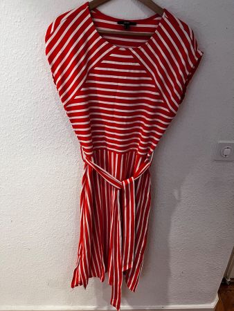 Orange/white striped midi dress from esprit - size M/12/40