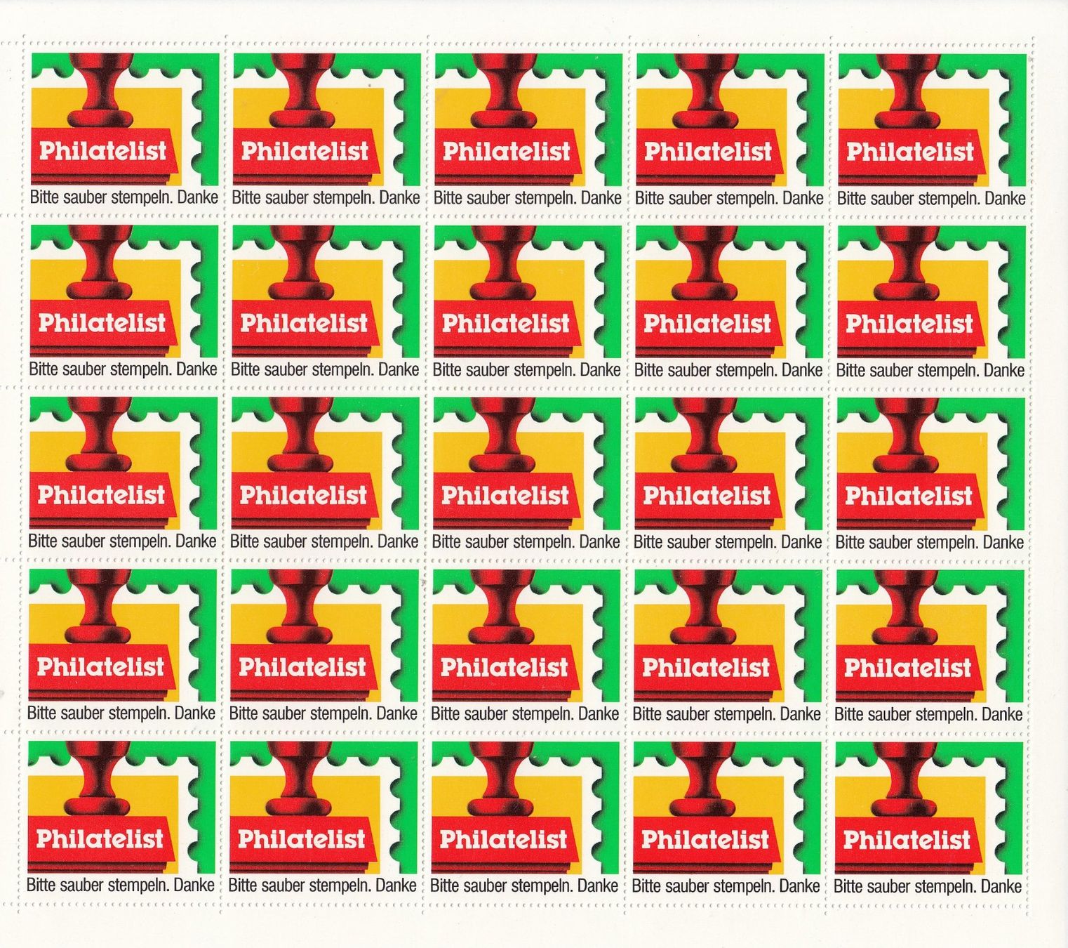 Alle Briefmarken: Vignetten-Bogen "Philatelist", ungefaltet und postfrisch** – Neu (gemäss Beschreibung) aus Spreitenbach von Lienbi01