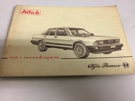 ALFA ROMEO Alfa 6  5 LIBRETTO USO E MANUTENZIONE 7/83