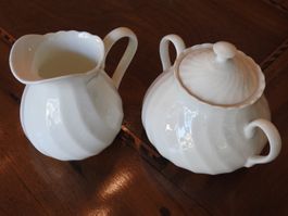 Porzellan Wedgwood - Creamer und Zuckerdose