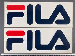 FILA Logo Sticker Aufkleber 40cm Vintage 2 Stk. 80s 90s