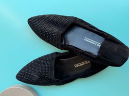 Schmenger Slipper, schwarz, Gr. 39, neuwertig!