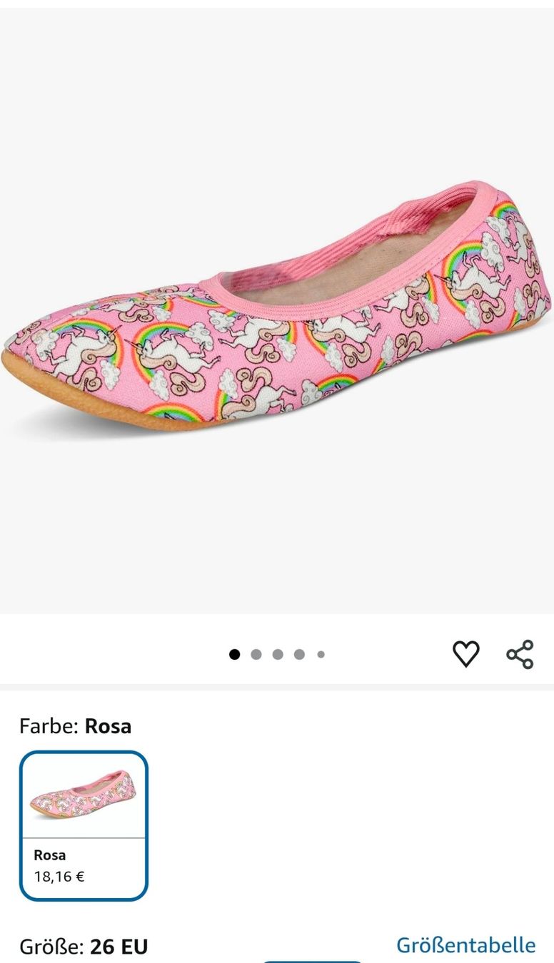 Scarpe per ragazze: NEUE Beck Turn-Schläppchen, Gr. 26, Einhorn – Nuovo e nell'imballaggio originale da Hinwil venduto da Jessica13 3