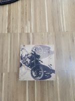 Holzbild Motorrad Bild Deko Wandbild Unikat 21x21cm 