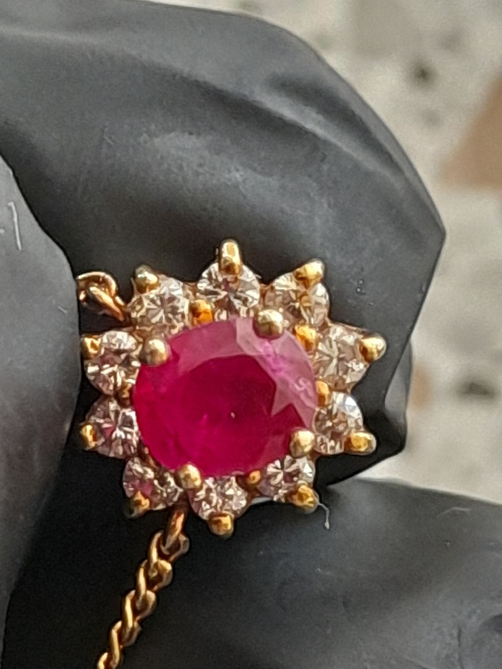Catenine: Ruby Necklace with diamond,japan gold – Usato da Thun venduto da maya190