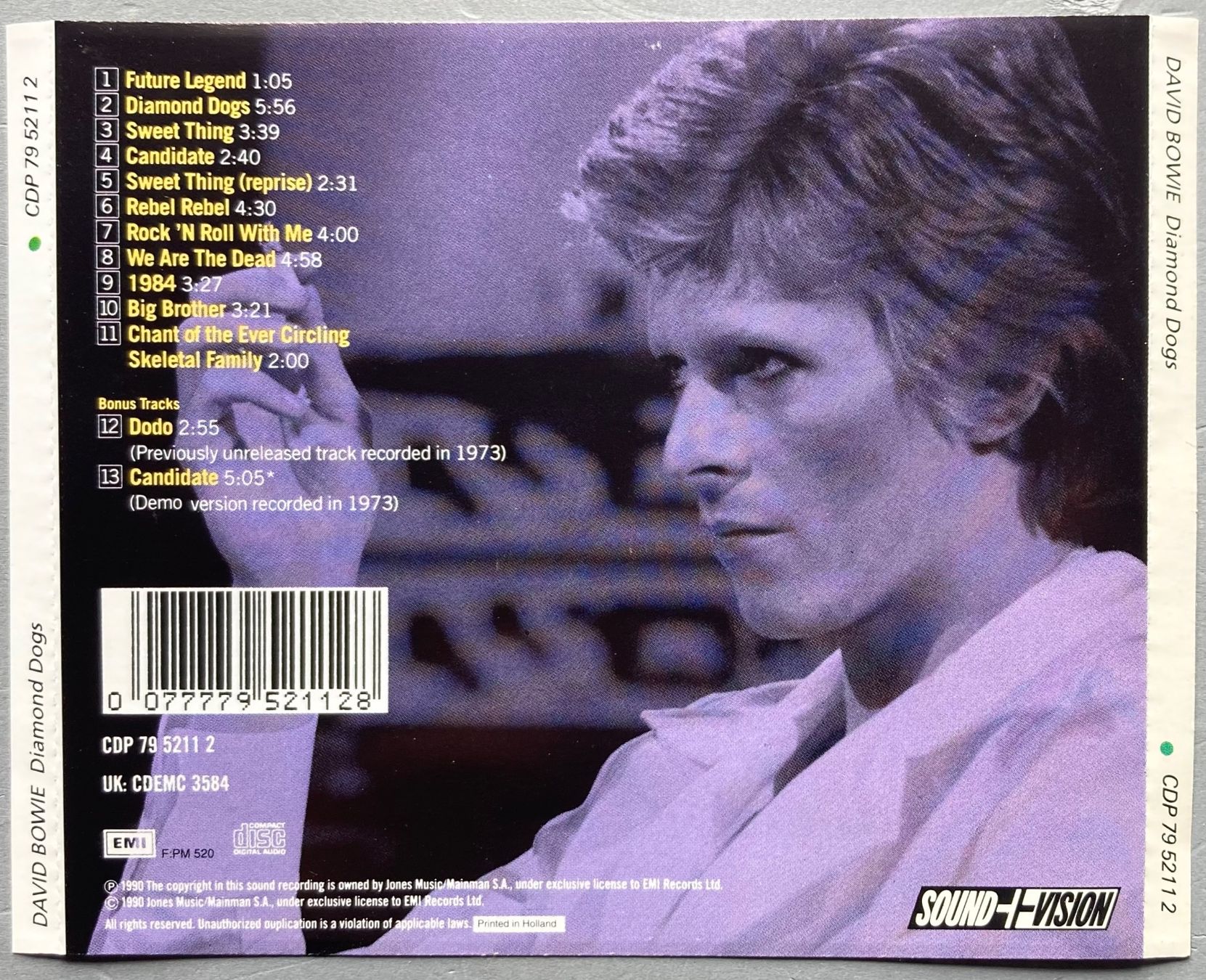CDs: DAVID BOWIE / BOWIE - DIAMOND DOGS – D'occasion à Poliez-Pittet par Newtown-Records 1