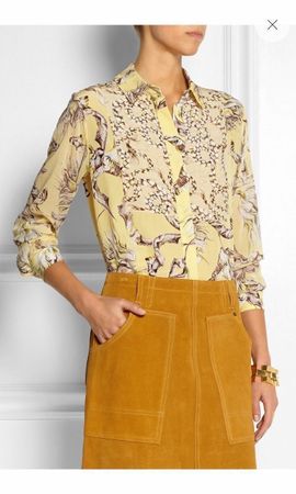 Top Seide Topshop Unique Print im Diane von Furstenberg Stil