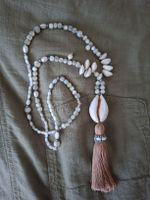 Mala Kette aus Perlmuttbeads Kauri Quaste aufwändig gearbeit