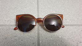 Sonnenbrille braun rund für Damen