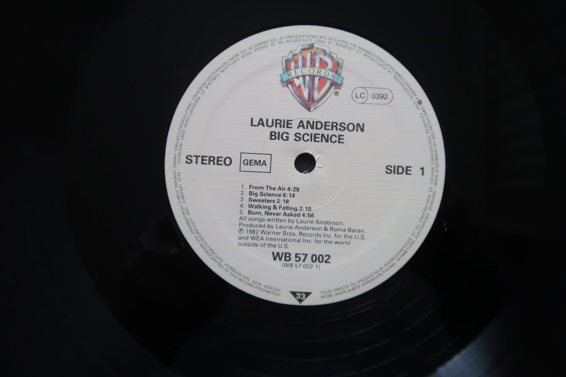 Dischi in vinile: LAURIE ANDERSON - BIG SCIENCE - VINYL LP – Usato da Basel venduto da Patiscat 2