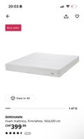 Firm white foam mattress, 160x200cm, great condition