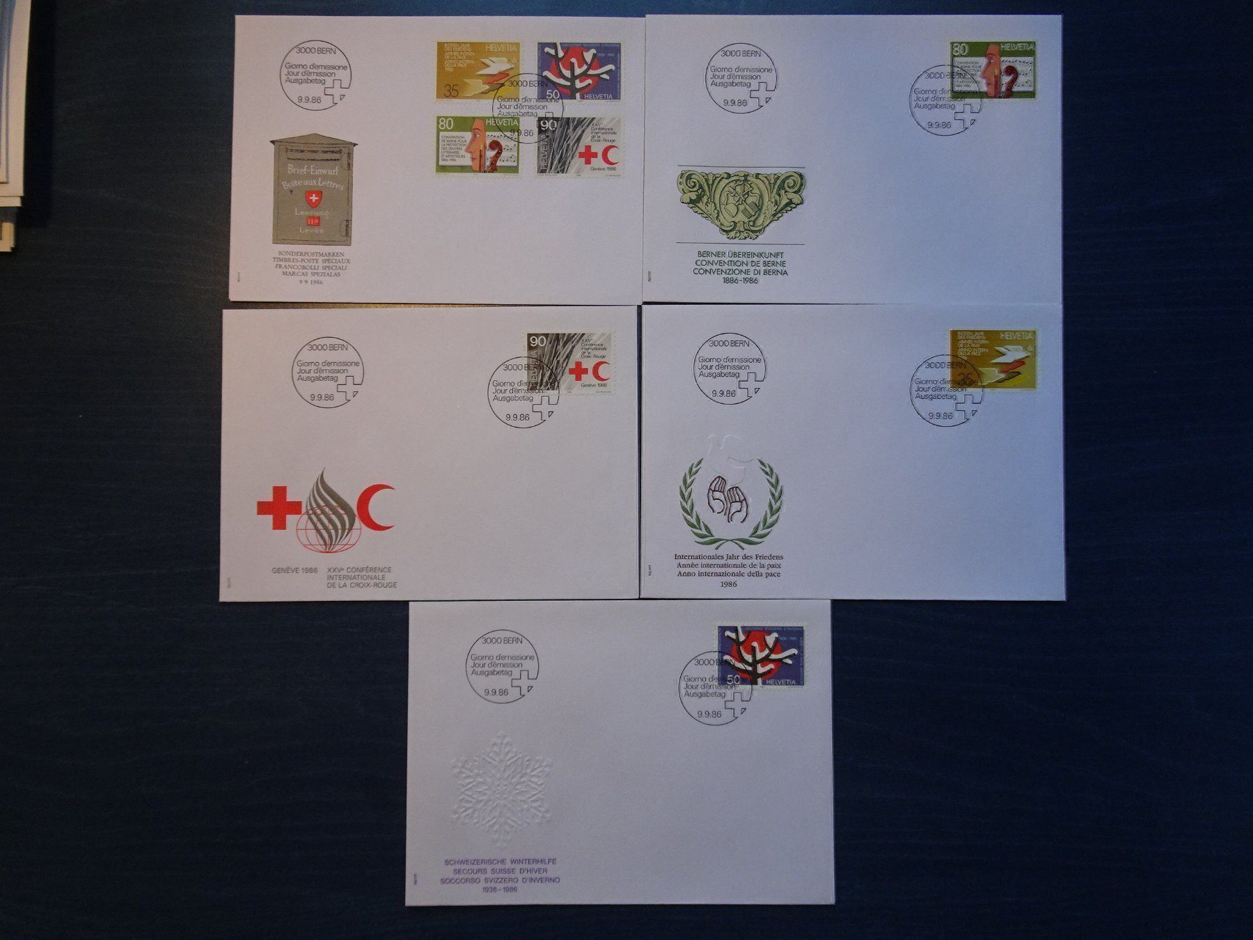 Tous les timbres: 1986 – Neuf (Voir description) à Aadorf par Chnorli-Furz