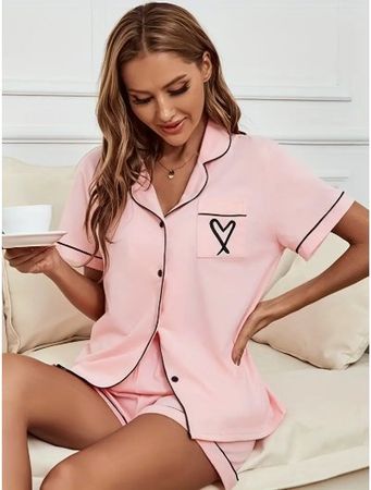 NEUER Pyjama rosa-schwarz Gr. XS - 226206