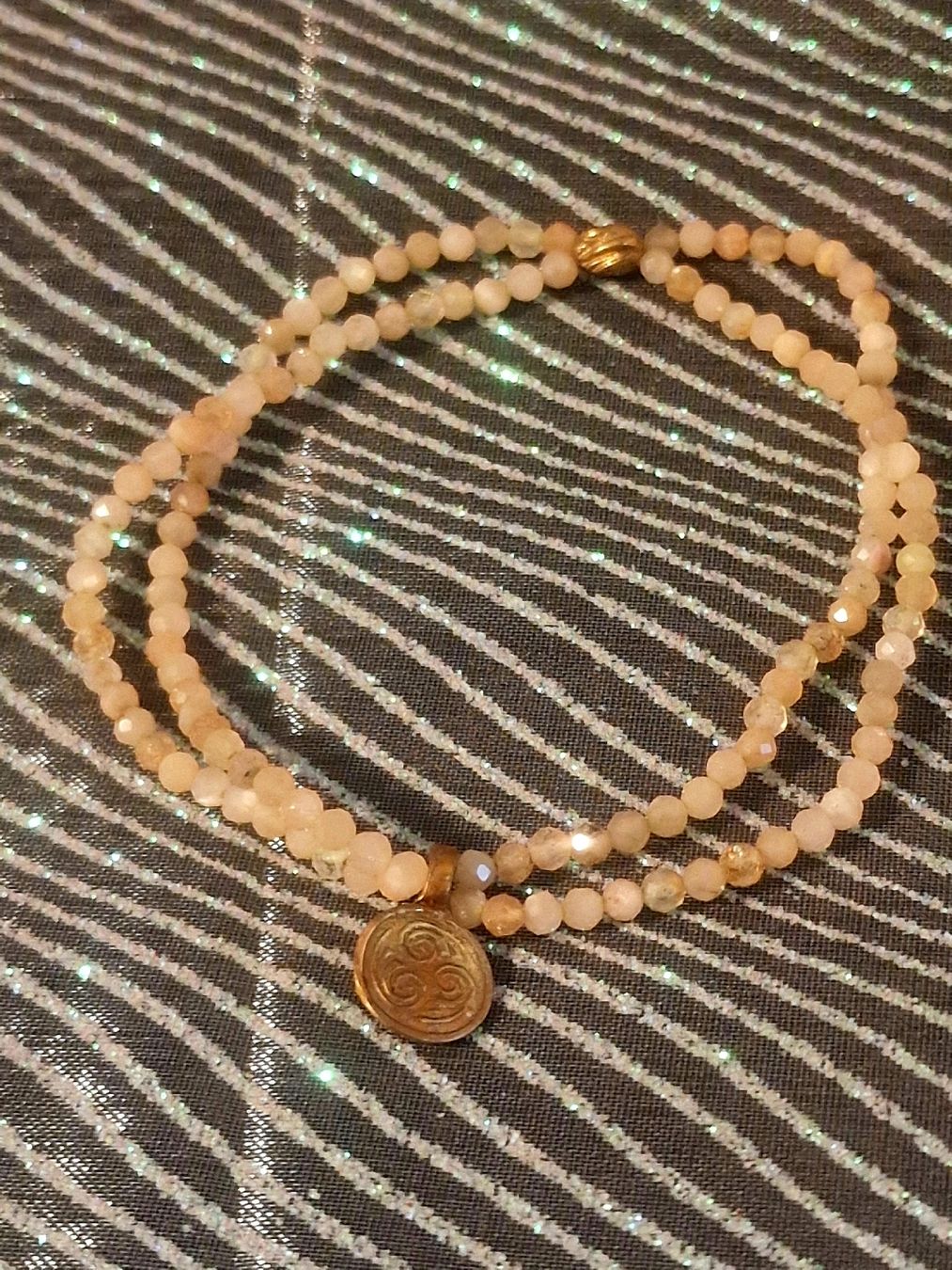 Bracciali & Braccialetti: Doppelarmband Peitschenrad - Sonnenstein & Bronze – Nuovo e nell'imballaggio originale da Aarau venduto da Schmuckhoehle_MD 3
